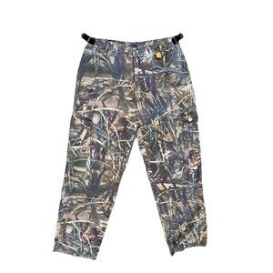 Whitewater Ducks Unlimited Camo Cargo Hunting Pants Mens Lg, Adjustable Realtree